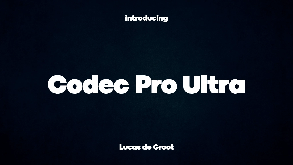 Codec Pro Ultra Font Sample Images  1