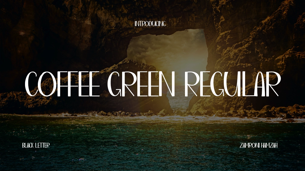 Coffee Green Regular Font Sample Image 1