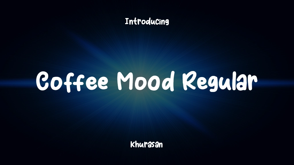 Coffee Mood Regular 字体样本图像  1