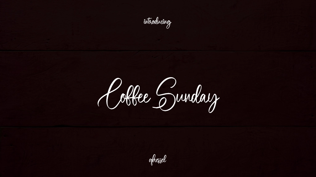 Coffee Sunday Beispielbilder für Schriftarten  1