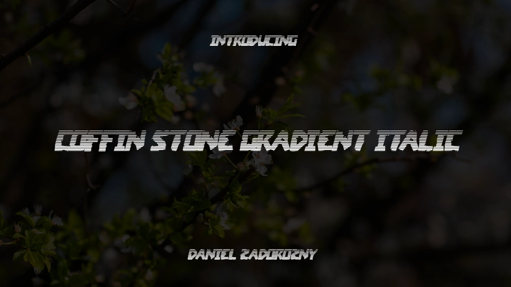 Coffin Stone Gradient Italic Images d’exemples de polices  1