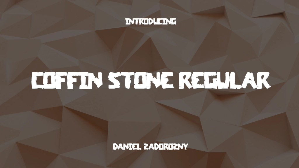 Coffin Stone Regular Imagens de amostra de fonte  1