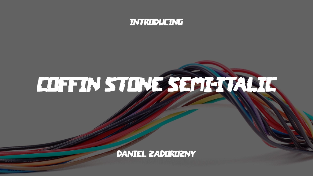 Coffin Stone Semi-Italic Semi-Italic 字体样本图像  1