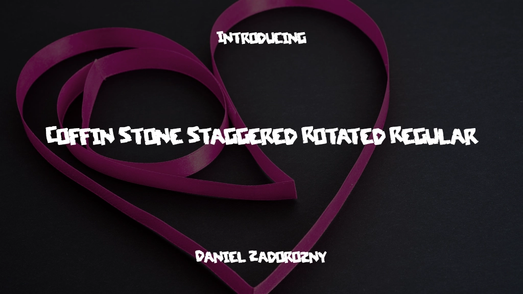 Coffin Stone Staggered Rotated Regular 글꼴 샘플 이미지  1