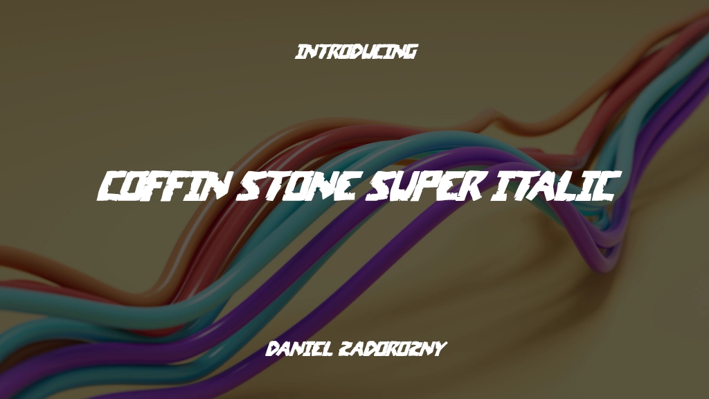 Coffin Stone Super Italic 글꼴 샘플 이미지  1