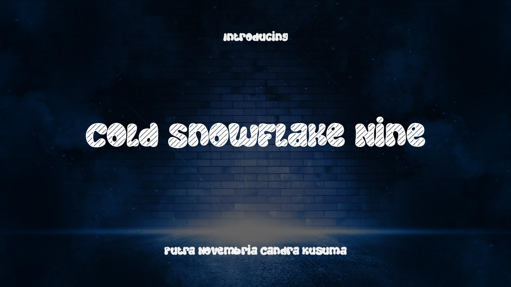 Cold Snowflake Nine Images d’exemples de polices  1