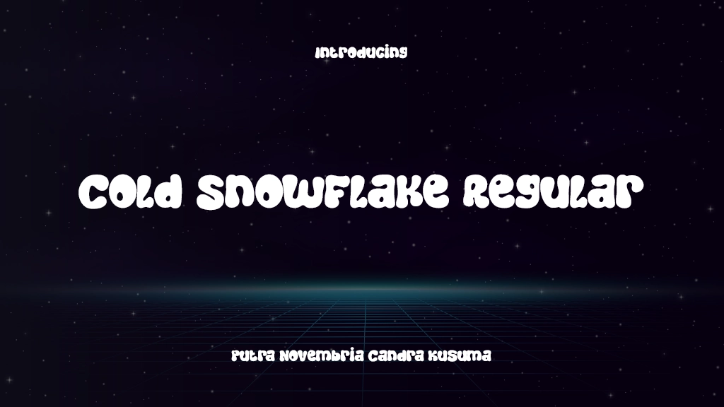 Cold Snowflake Regular Images d’exemples de polices  1