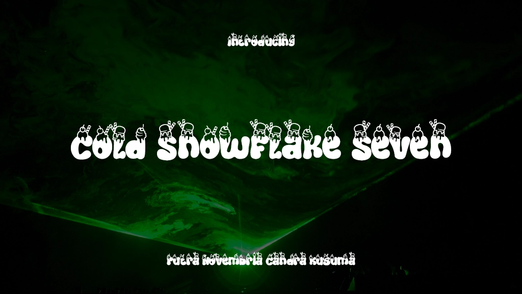 Cold Snowflake Seven Images d’exemples de polices  1