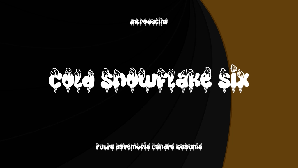 Cold Snowflake Six Images d’exemples de polices  1