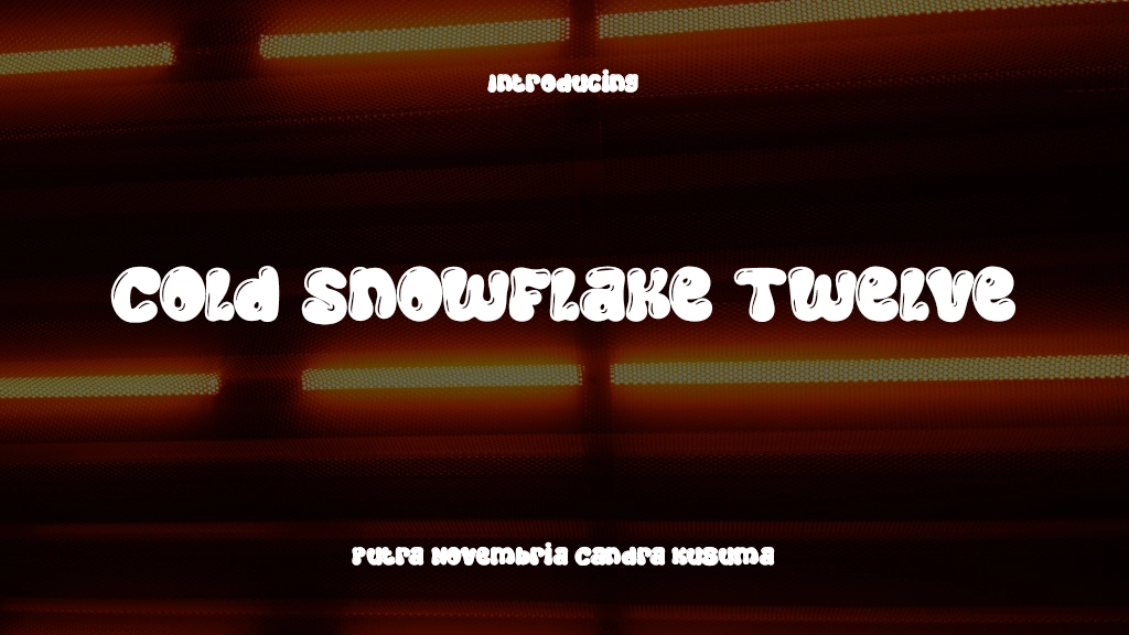 Cold Snowflake Twelve Images d’exemples de polices  1