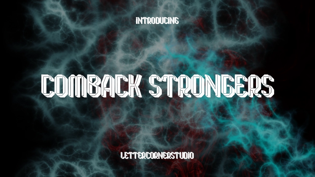 Comback Strongers Personal Use Font Sample Images  1