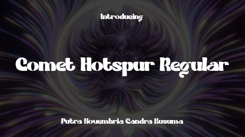 Comet Hotspur Regular Font Sample Images  1