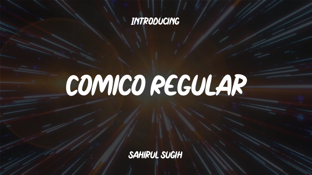 Comico Regular Font Sample Images  1