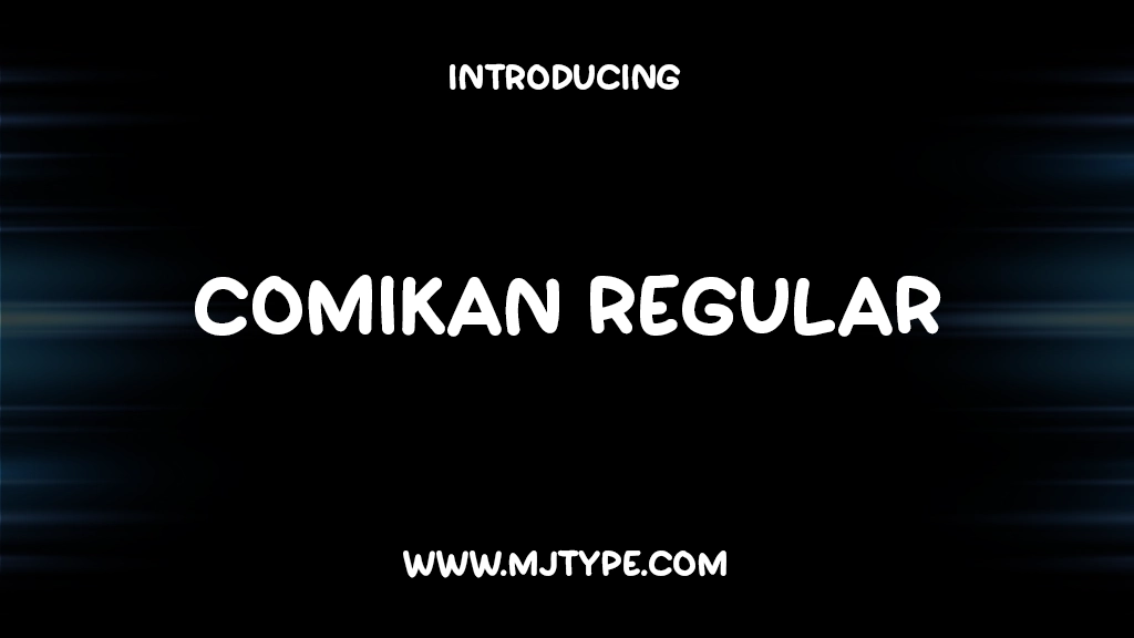 COMIKAN Regular Font Sample Images  1