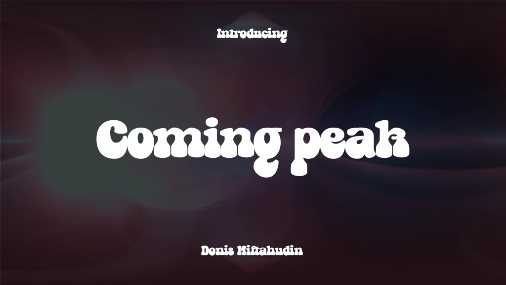 Coming peak Font Sample Image 1