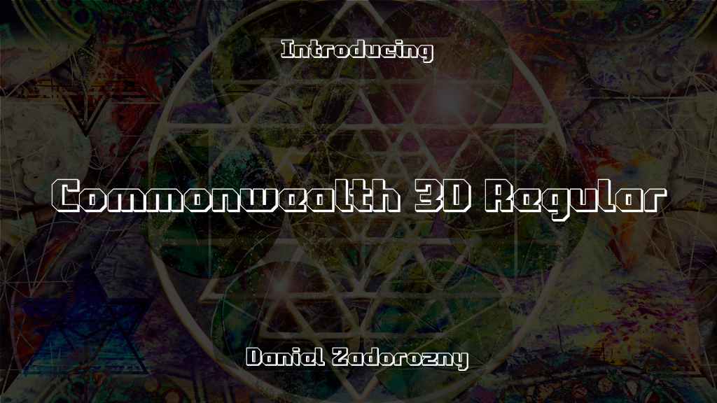 Commonwealth 3D Regular Font Sample Images  1