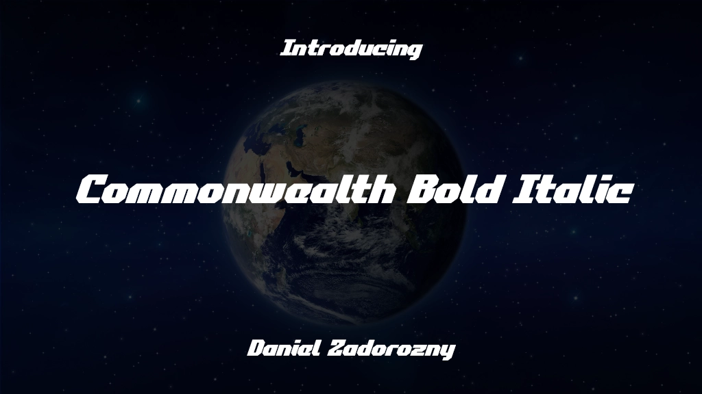 Commonwealth Bold Italic Bold Italic Font Sample Image 1