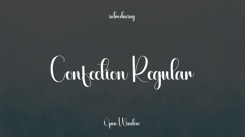 Confection Regular 글꼴 샘플 이미지  1