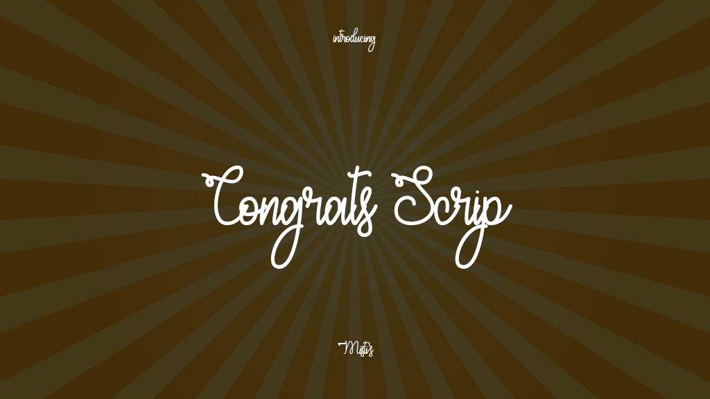 Congrats Scrip Font Sample Images  1