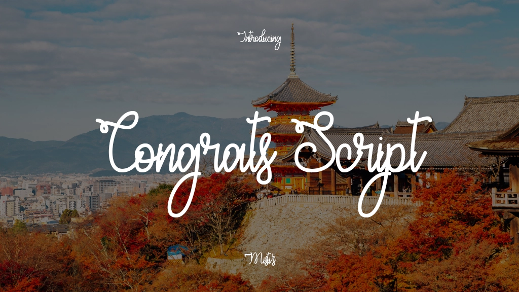 Congrats Script Font Sample Images  1