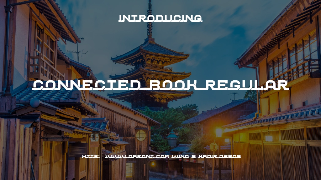 Connected Book Regular Font Sample Images  1