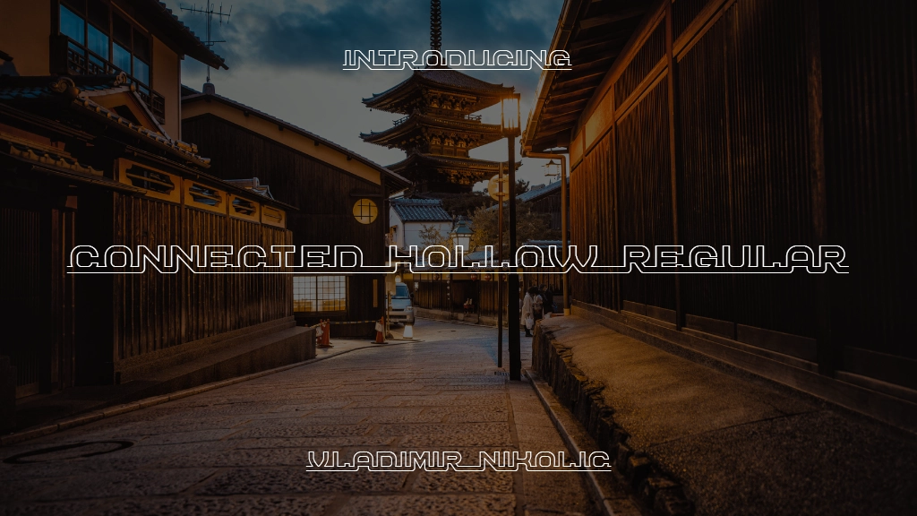 Connected Hollow Regular Font Sample Images  1