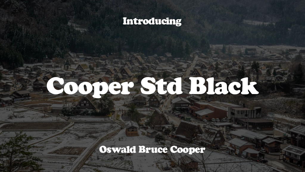 Cooper Std Black Imágenes de muestra de fuentes  1