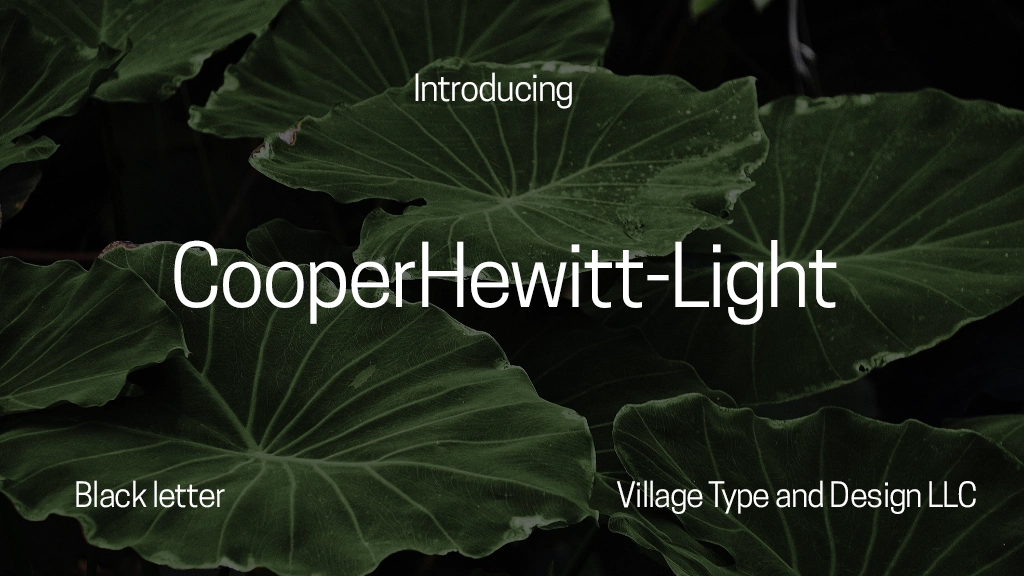 CooperHewitt-Light Font Sample Image 1