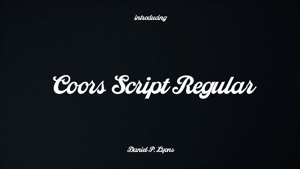 Coors Script Regular Font Sample Images  1