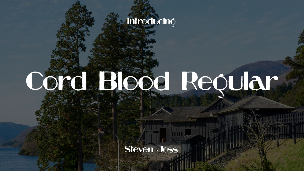 Cord Blood Regular Font Sample Images  1