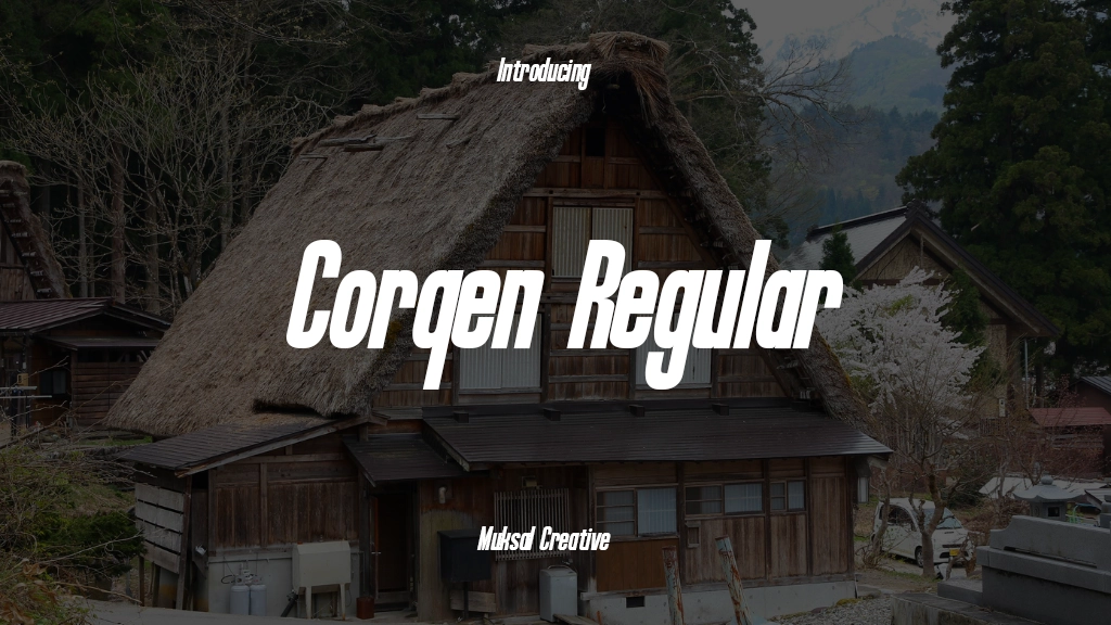 Corqen Regular Font Sample Images  1