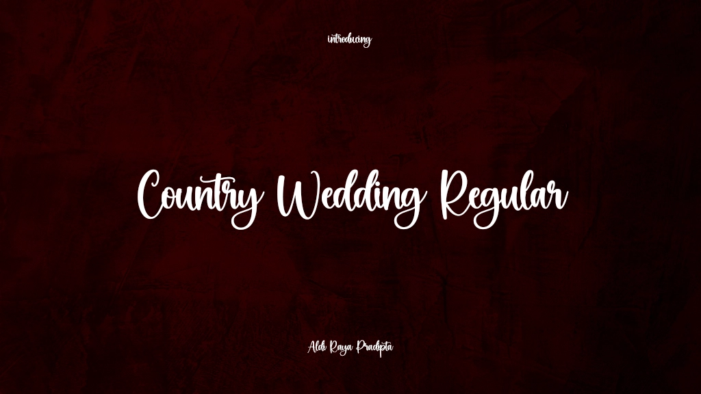 Country Wedding Regular Imágenes de muestra de fuentes  1