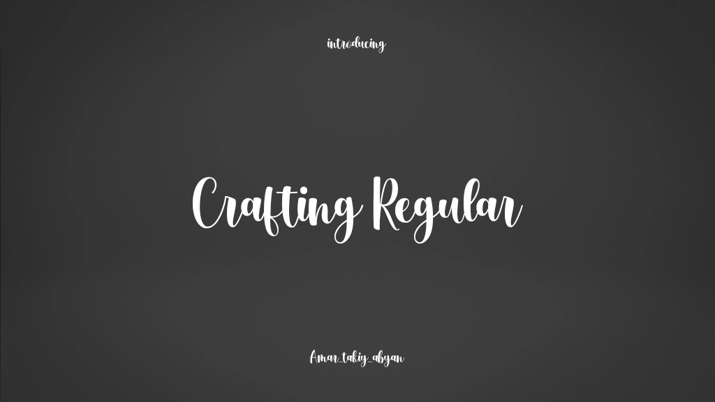 Crafting Regular Immagini di esempio dei caratteri  1