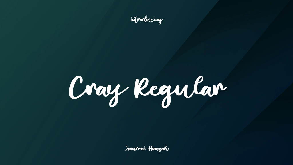 Cray Regular Font Sample Images  1