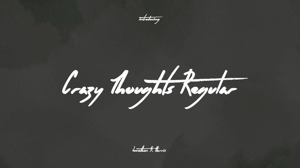 Crazy Thoughts Regular Font Sample Images  1