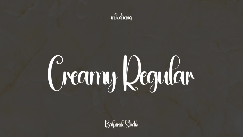 Creamy Regular Font Sample Images  1