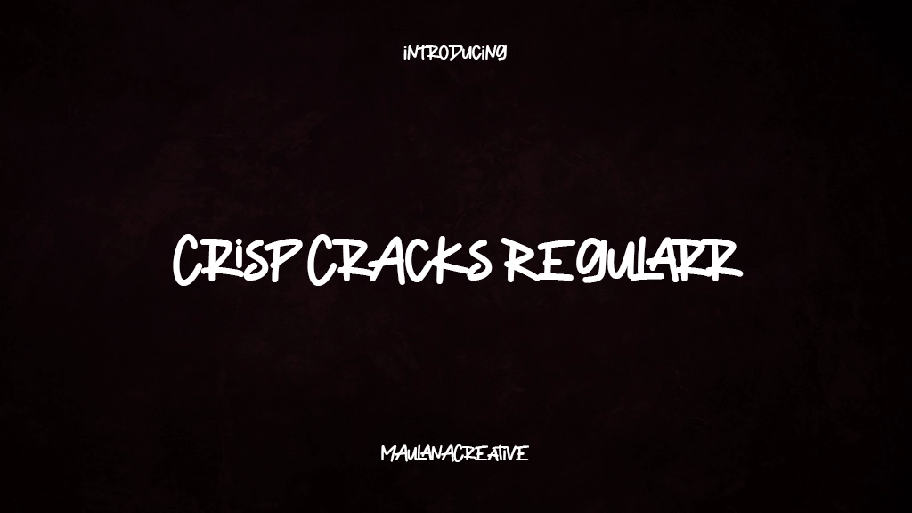 Crisp Cracks Regular Imagens de amostra de fonte  1