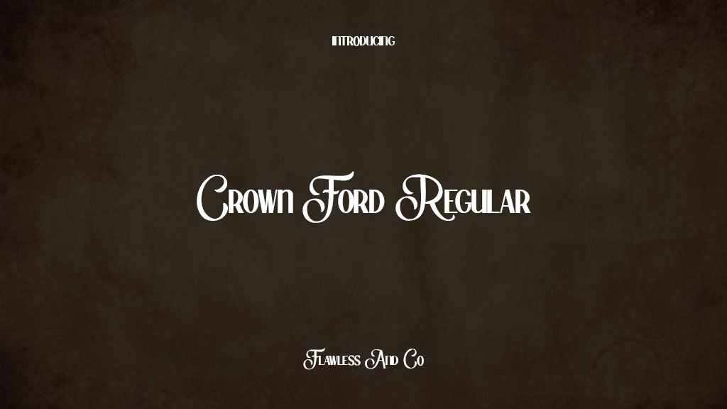 Crown Ford Regular 글꼴 샘플 이미지  1