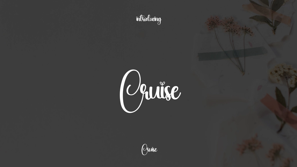 Cruise Font Sample Images  1