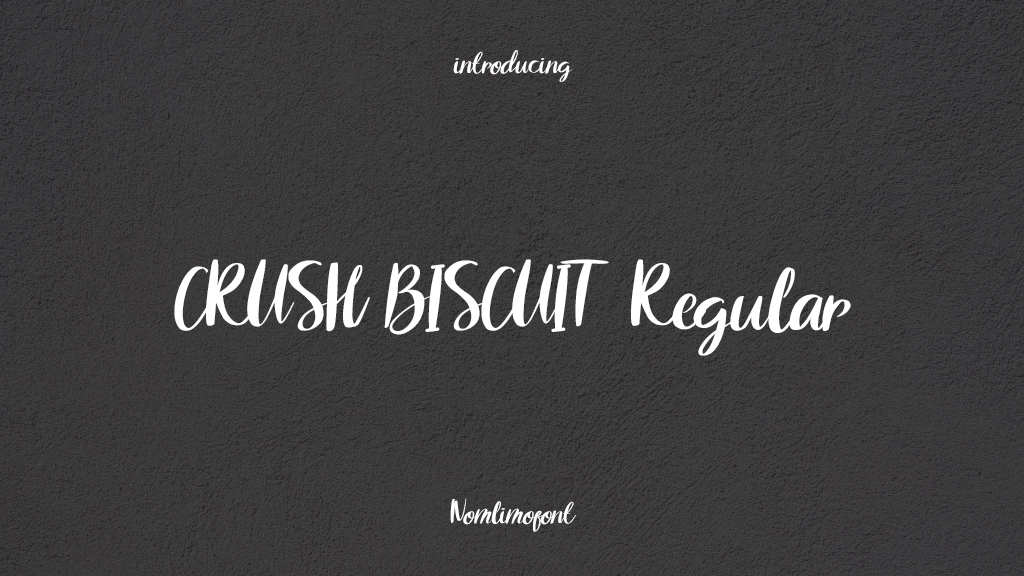 CRUSH BISCUIT Regular Images d’exemples de polices  1