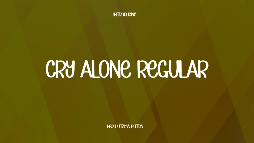 Cry Alone Regular Font Sample Images  1