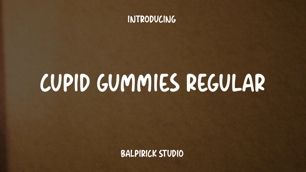 Cupid Gummies Regular Beispielbilder für Schriftarten  1