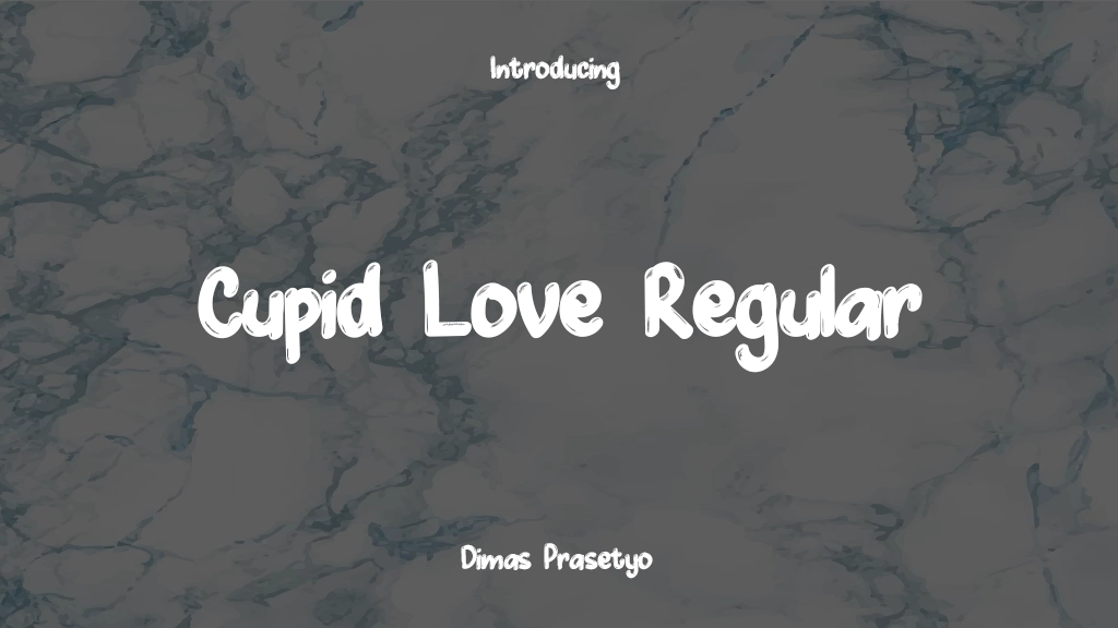 Cupid Love Regular Beispielbilder für Schriftarten  1