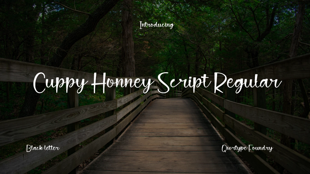 Cuppy Honney Script Regular Font Sample Image 1