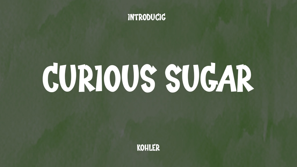 Curious Sugar Immagini di esempio dei caratteri  1