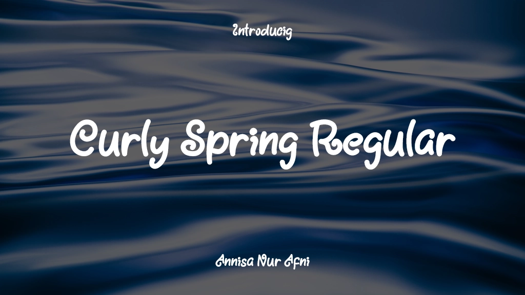 Curly Spring Regular Font Sample Images  1