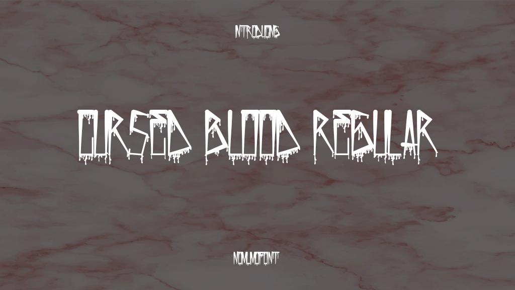 Cursed Blood Regular Font Sample Images  1