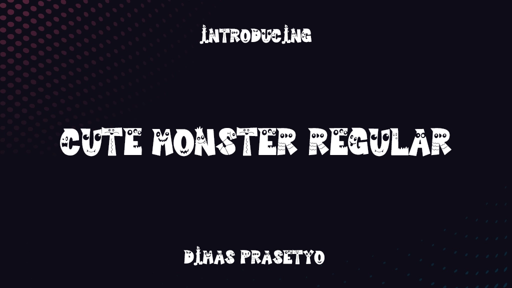 Cute Monster Regular Imágenes de muestra de fuentes  1