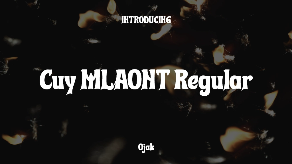 Cuy MLAONT Trial Regular Font Sample Images  1