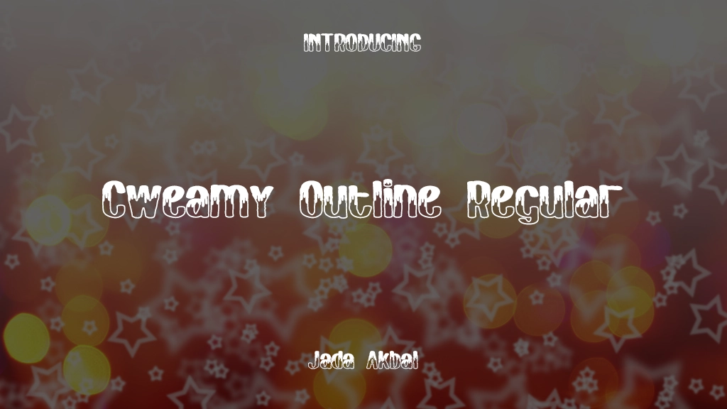 Cweamy Outline Regular Font Sample Images  1